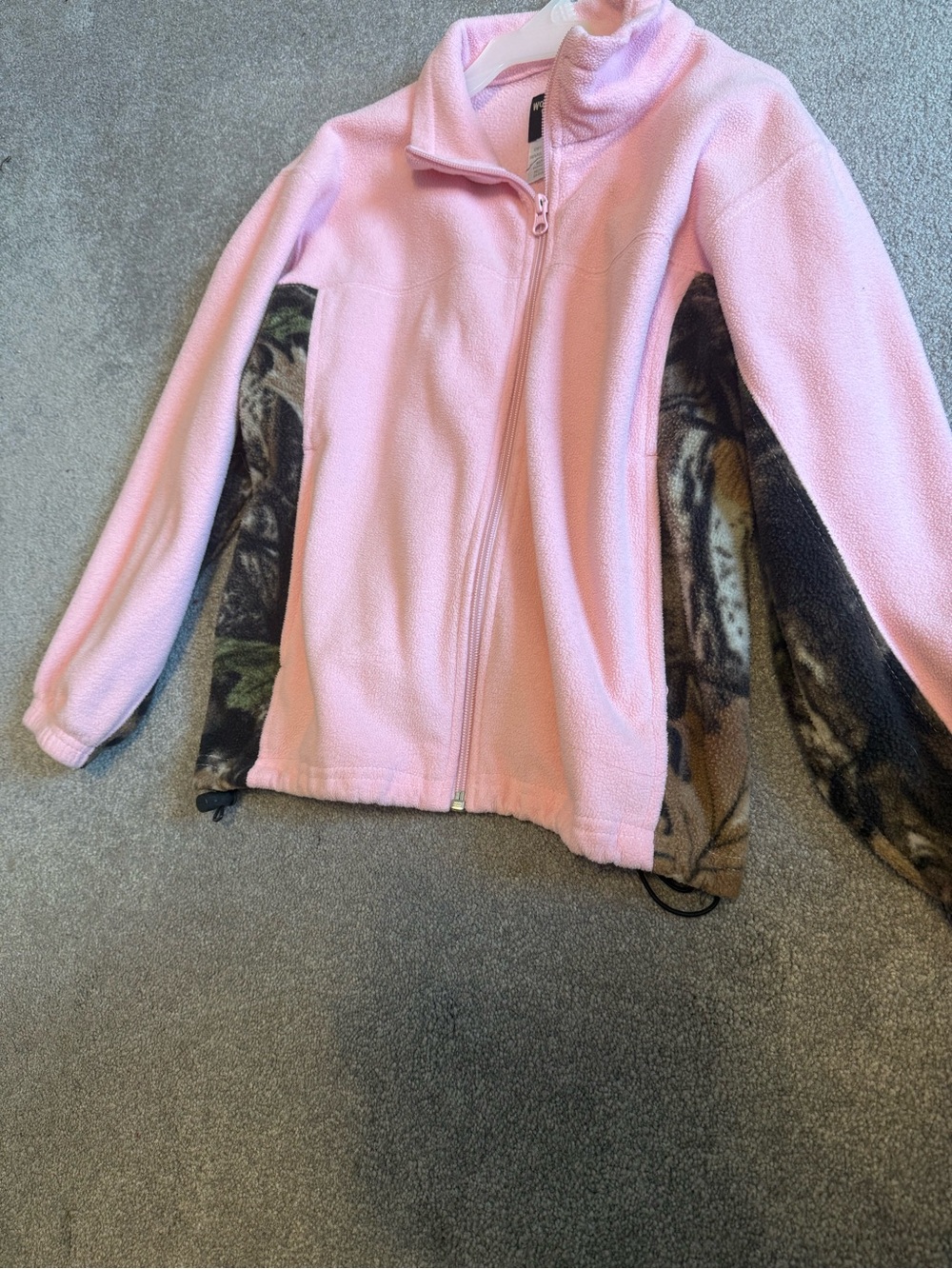 Women Pink Fleece Jacket with Camouflage - Picture 4 of 4